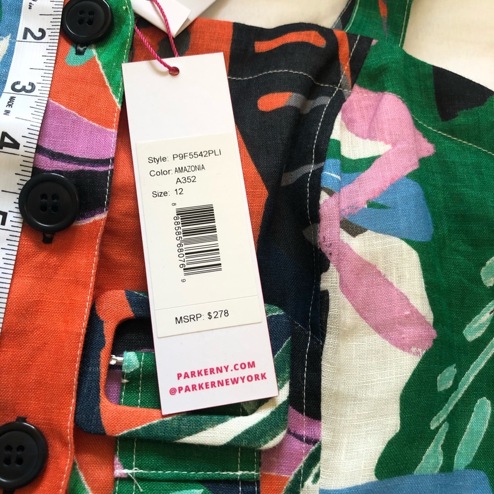 Parker Weslyn Sleeveless Button Cargo Pocket Dress - Picture 8 of 10